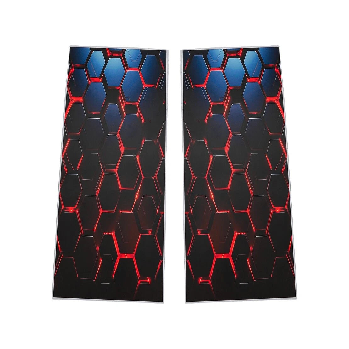 Honeycomb Print Door Window Center B-Pillar Covers for Car