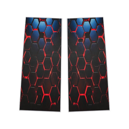 Honeycomb Print Door Window Center B-Pillar Covers for Car