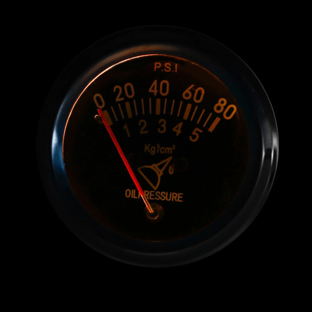 2" 52mm Mechanical Oil Pressure Gauge for Car SUV 0-80 PSI (Universal)