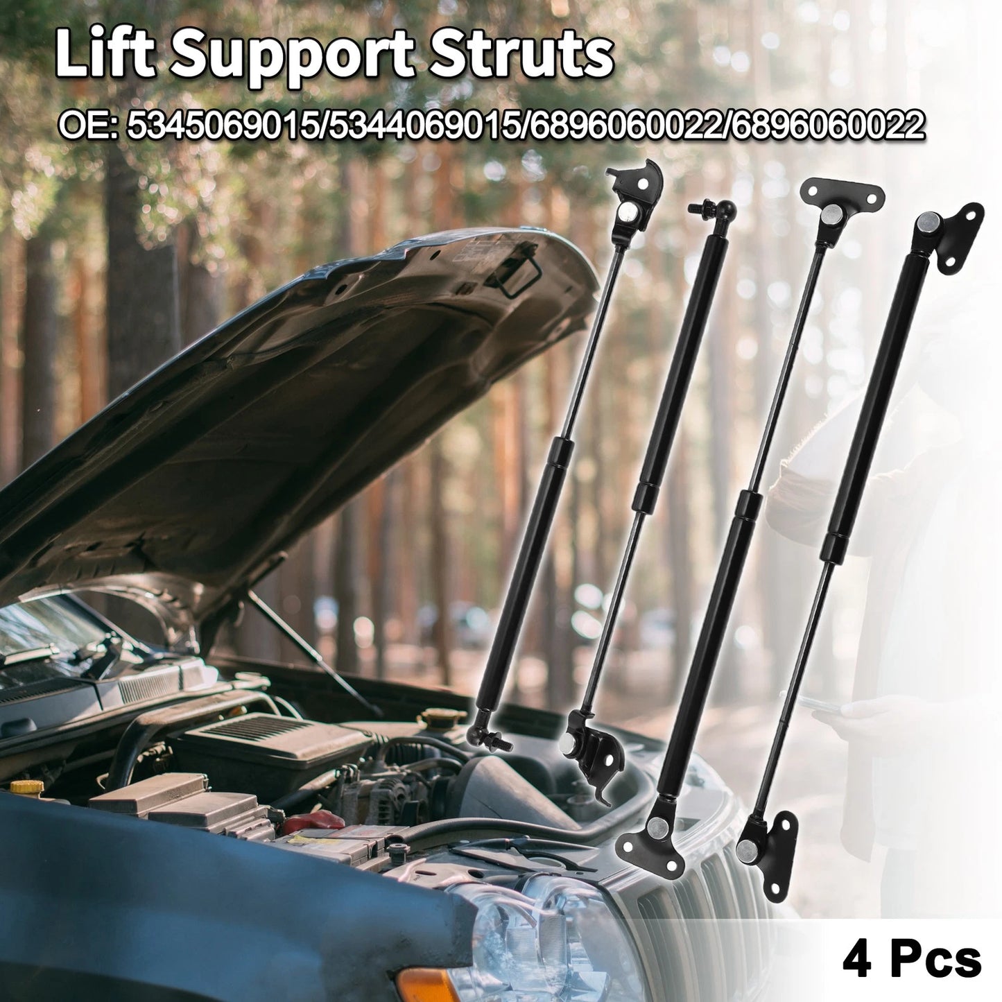 Bonnet & Hatch Lift Supports for Toyota Land Cruiser
