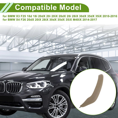 Door Panel Handle Pull Trim Cover for BMW X3 F25 (2010-2016) Beige 1 x