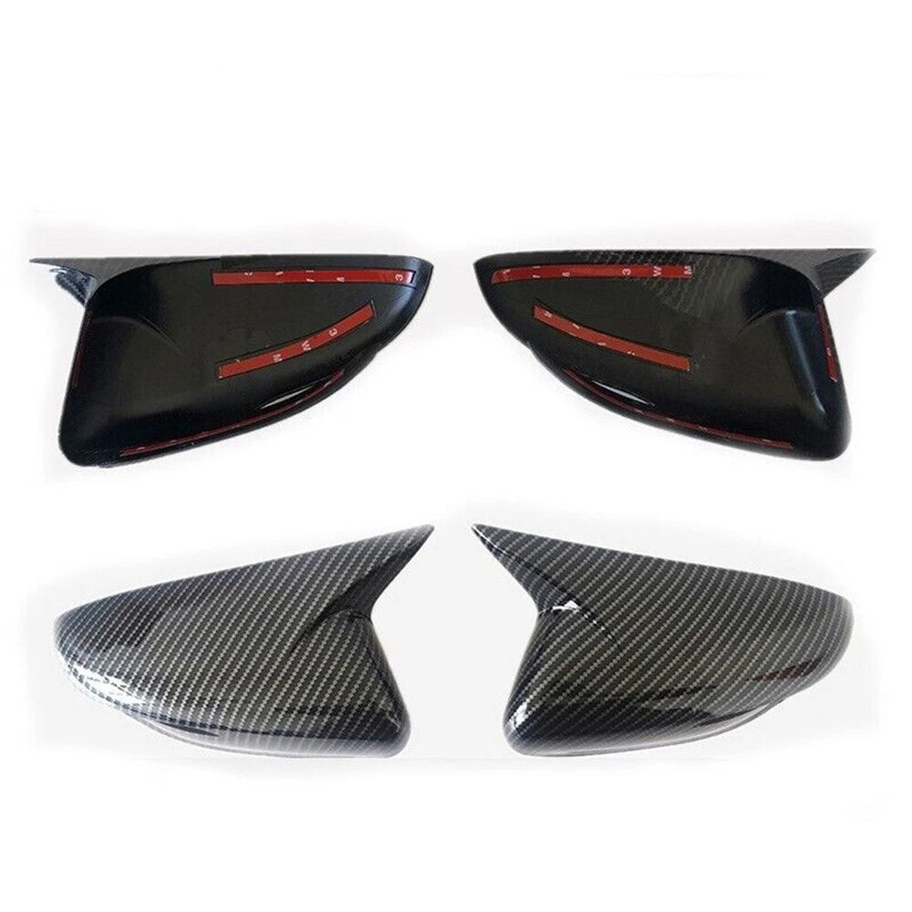 Carbon Fiber Look Rearview Side Mirror Covers for Kia Forte EX Sedan (2014-2020)