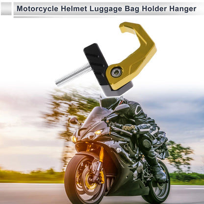 Square W/ Fingerprint Motorcycle Hanging Hook 1 Set Gold Tone Black 42mm