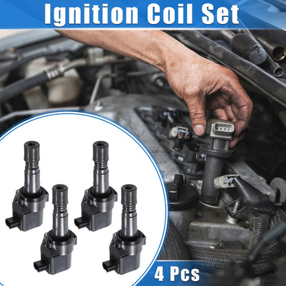 4 x 1.8L Ignition Coils for Honda Civic (2012-2015) Gray