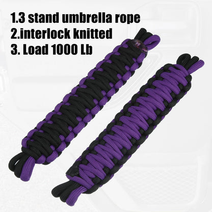 Nylon Door Limiting Check Straps for Wrangler TJ JL (1987-2021) Black Purple