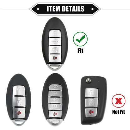 4 x Key Fob Shell Cover Case for Nissan Altima (2007-2020) Flexible White