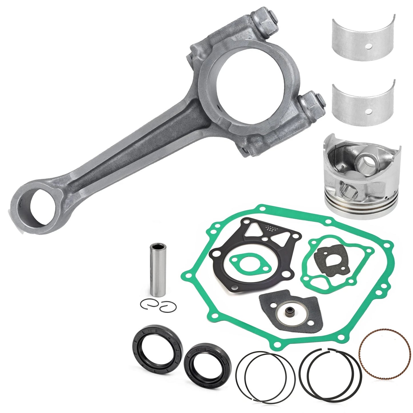 25mm O.S Piston Gasket Rebuild Kit Connecting Rod for YAMAHA G14 (1995–1996)