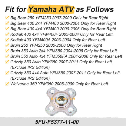 Rear Left Wheel Hub for Yamaha Kodiak 400 (2003–2004)
