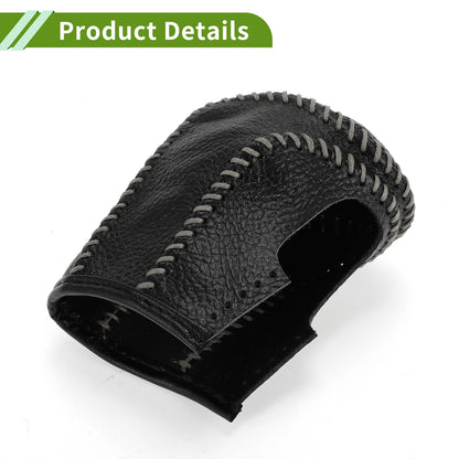 Gear Shift Knob Cover for Honda Civic 2016-2021 Pebbled Black Grey Leather