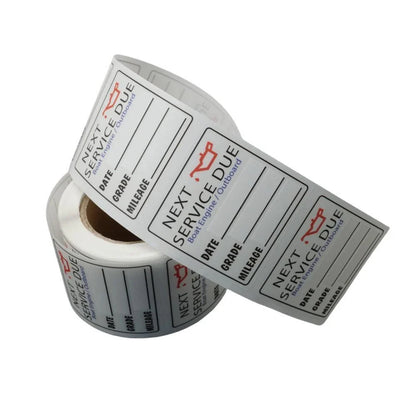 Oil Change Service Reminder Stickers  Windows - 200 Decals