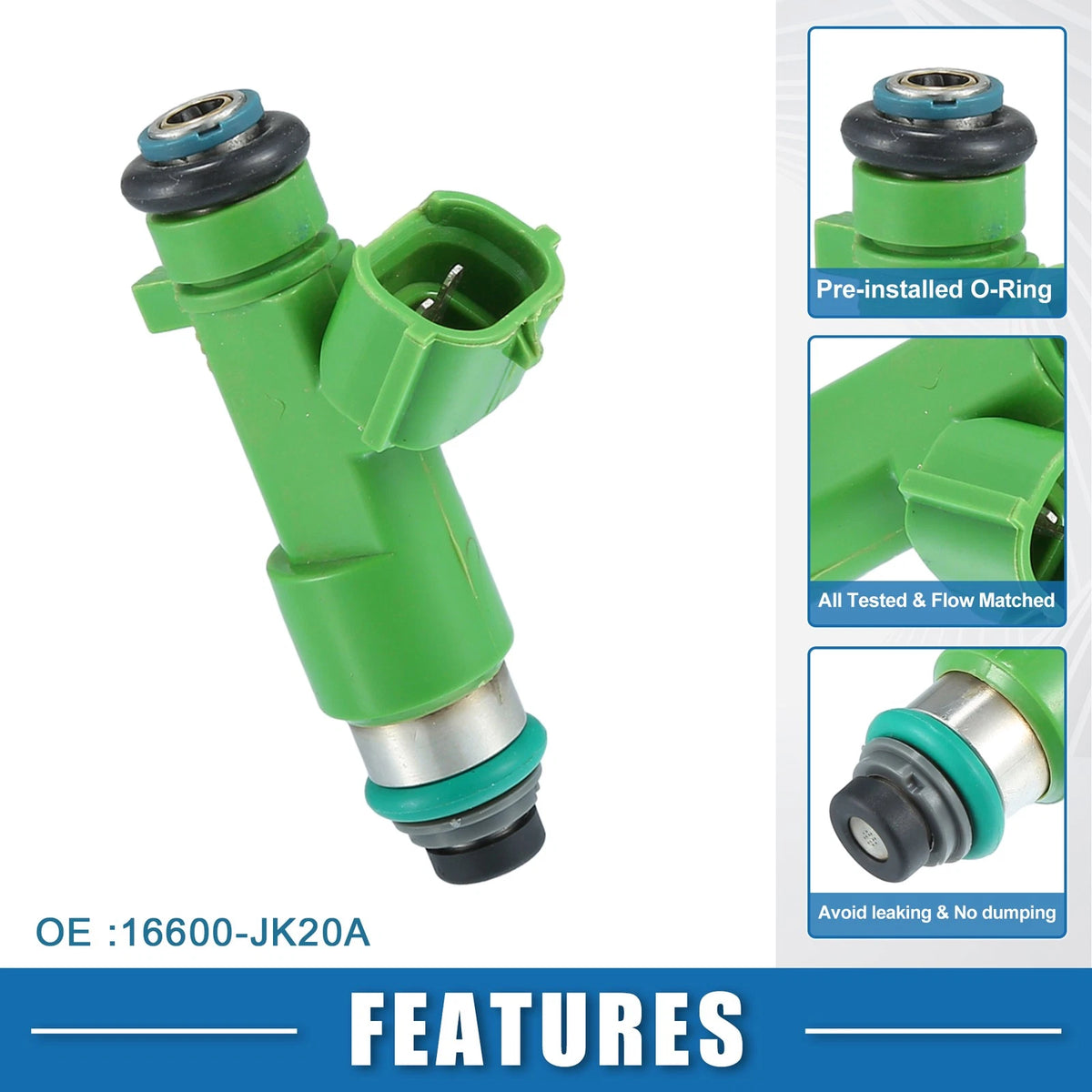 6 x Fuel Injector 3.5L Green for Nissan Pathfinder (14-20)