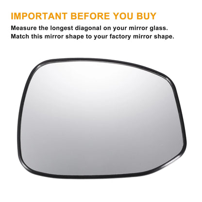 White Mirror Glass Pair w/ Back Non-Heated for Honda Model