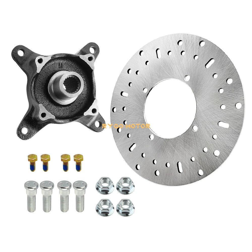 Front Wheel Hub & Studs & Brake Rotor for Polaris Ranger 400-800