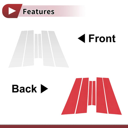 Door Pillar Window Trim for Ford Focus (2019-2023) Silver Tone