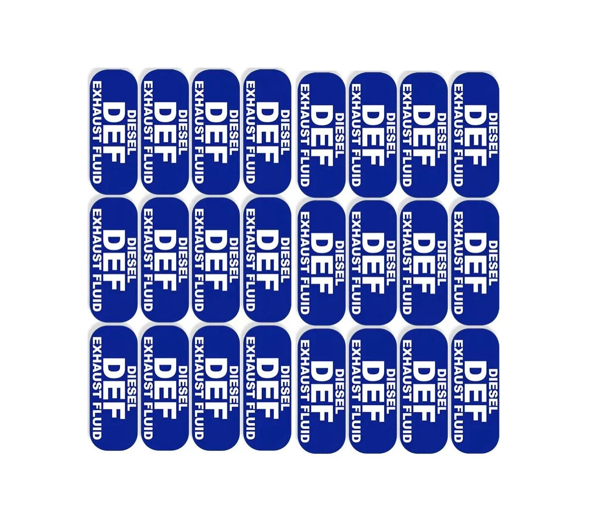 DEF Diesel Exhaust Fluid Sticker Decal Weatherproof Warning Notice 24 Pcs