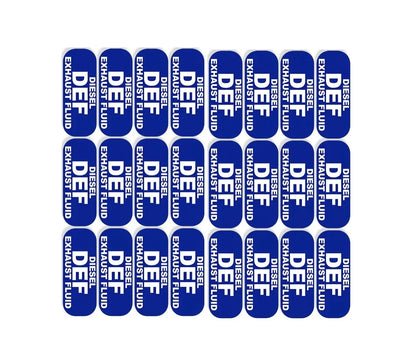DEF Diesel Exhaust Fluid Sticker Decal Weatherproof Warning Notice 24 Pcs