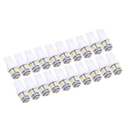 20 x White T10 Wedge Canbus ERROR FREE LED Light Bulbs for Car ()