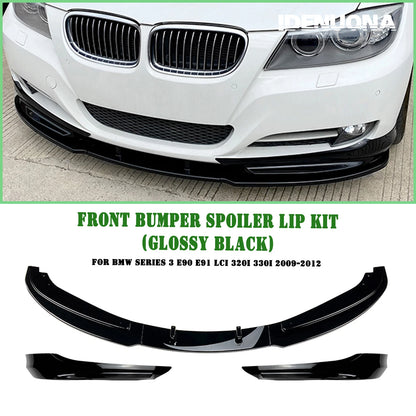Front Bumper Spoiler Side Covers for BMW E90 E91 320i 330i (2009-2012)