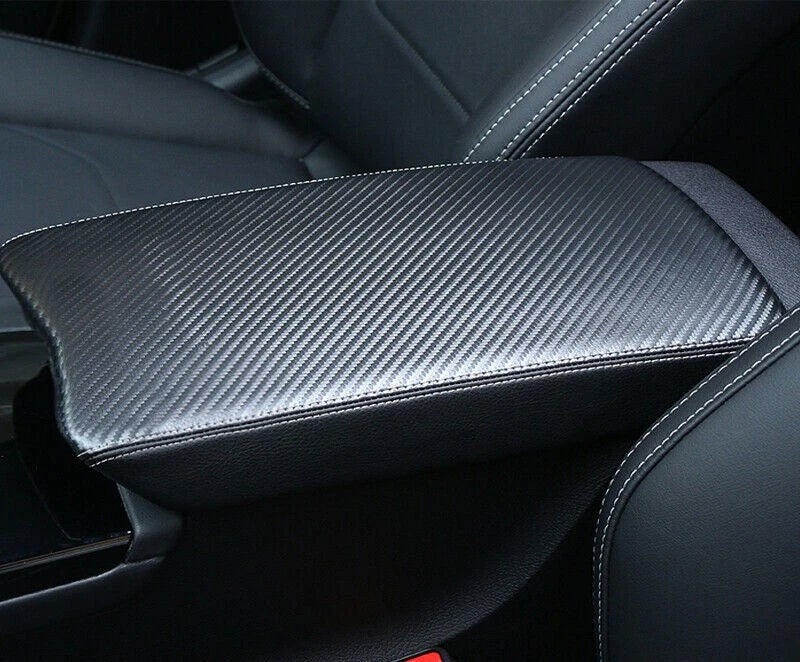 Carbon Fiber PU Leather Center Console Armrest Cover for Honda Civic (2016-2023)
