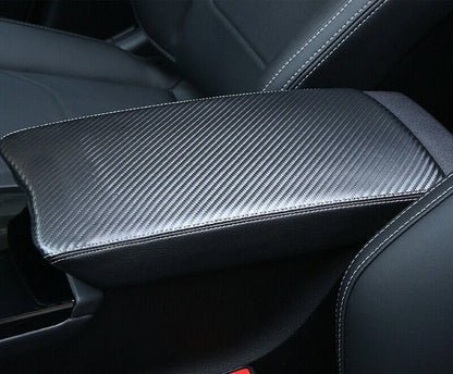 Carbon Fiber PU Leather Center Console Armrest Cover for Honda Civic (2016-2023)