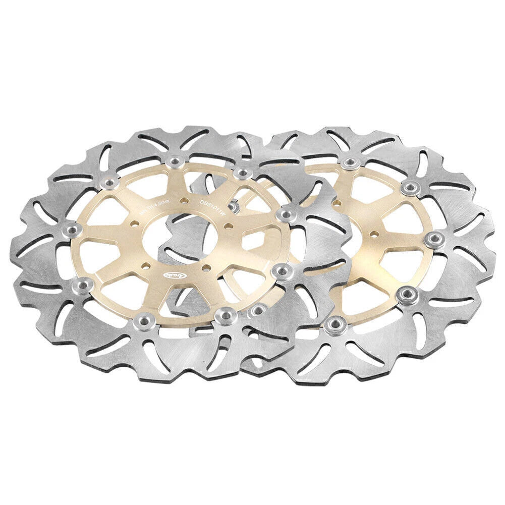 2 x Front Brake Discs Rotors for Suzuki DL V-Strom 650 1000 SV S 03-07 Gold