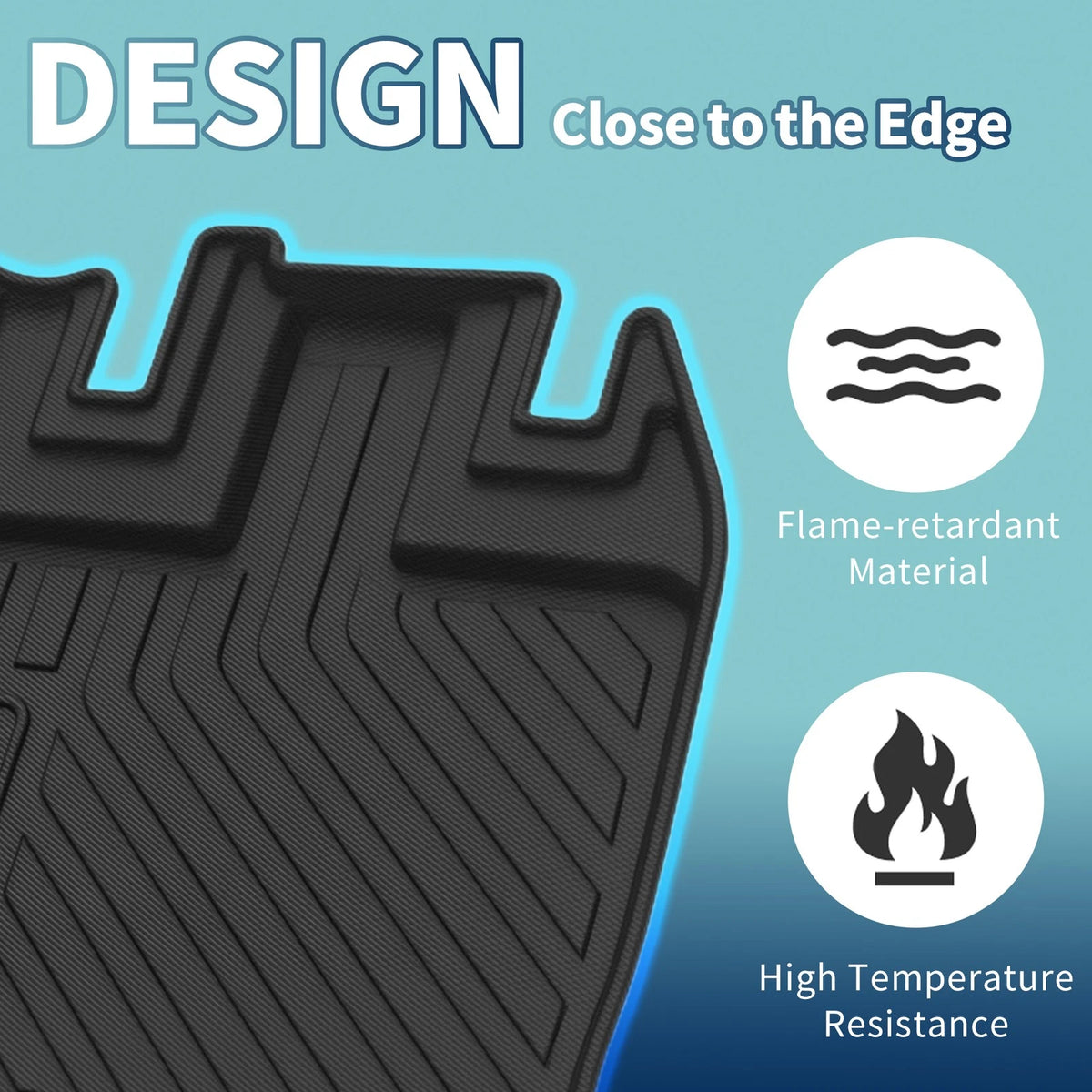Flat Face Cargo Liner Rear Trunk Mat for Toyota Sienna (2011-2019) 1 Pc