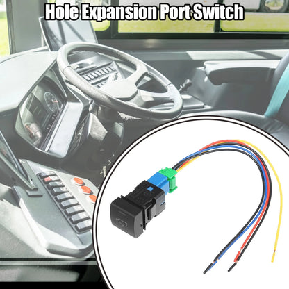 1pcs Hole Expansion Port Tailgate Switch with Wire for Toyota Vehicles