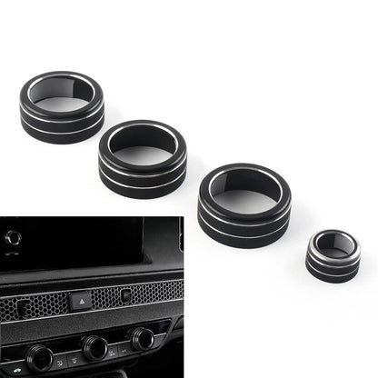 4 x AC Climate Control Knob Ring Covers for Honda Civic (2022 - Present) Black