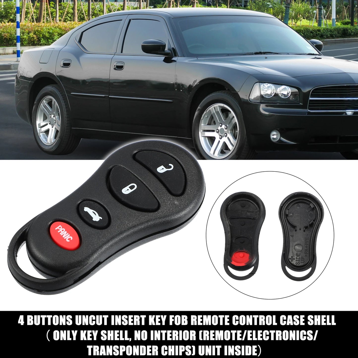 Keyless Entry Remote Key Shell Cover for Jeep & Dodge (2007-2023)