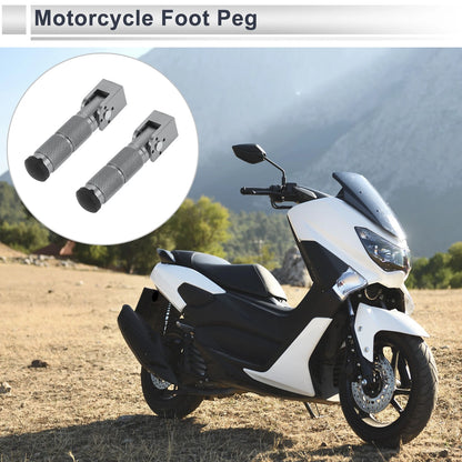 2 x Rear Footpeg Titanium Tone 90 Degree for Motorcycle