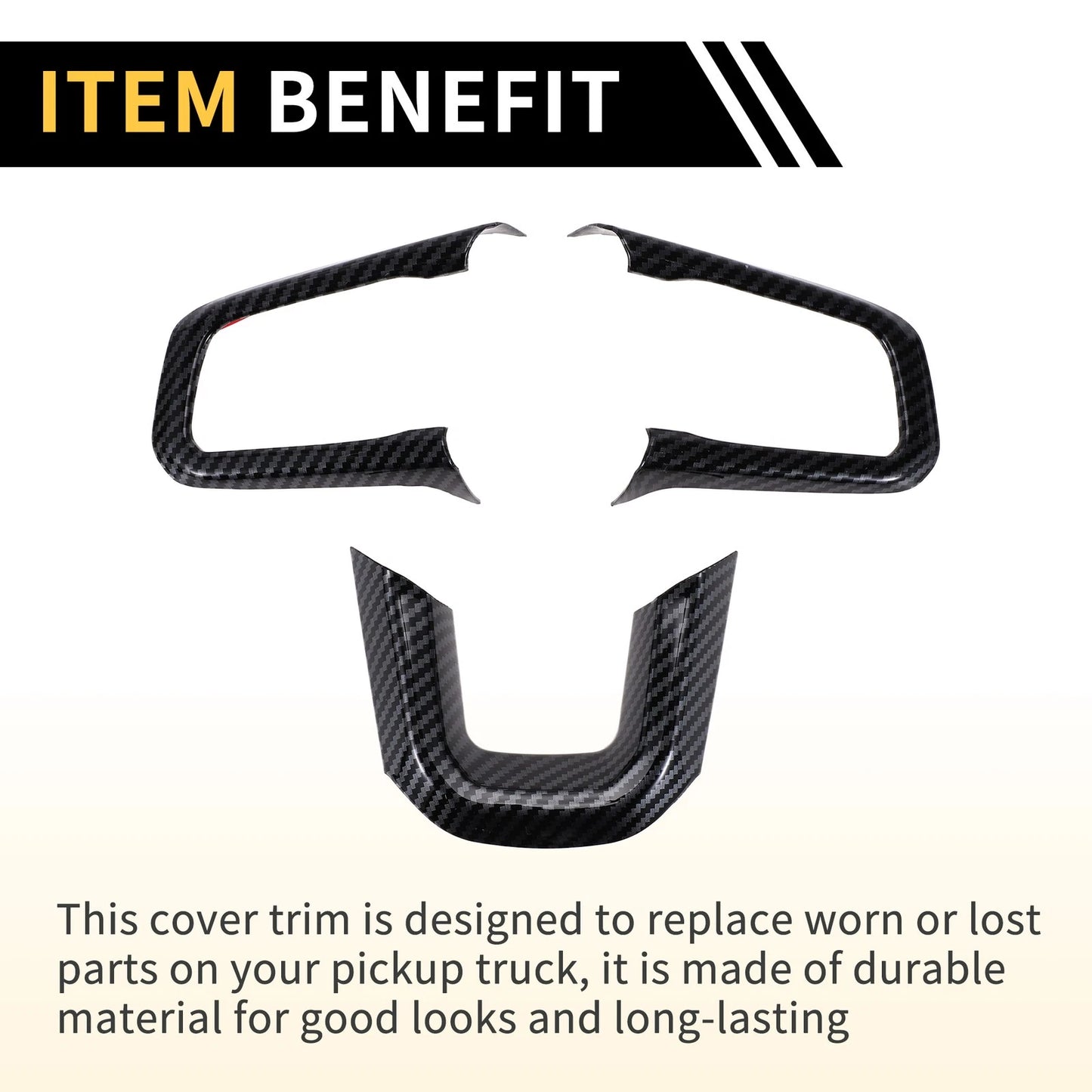 Steering Wheel Cover Trim for Jeep Wrangler JL JLU (2018-2023)