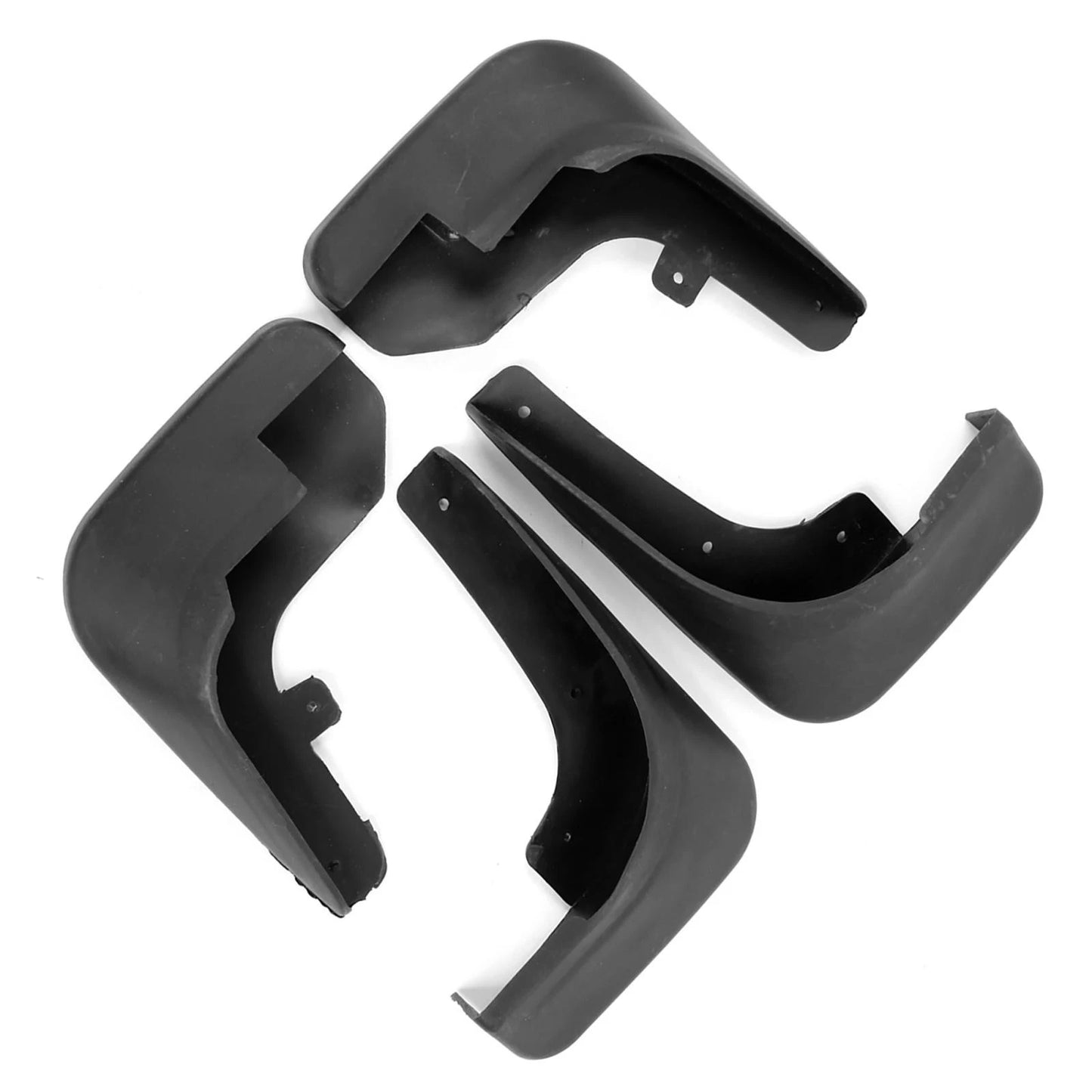 4 Pcs Black Splash Guards for Peugeot 207 (2010)