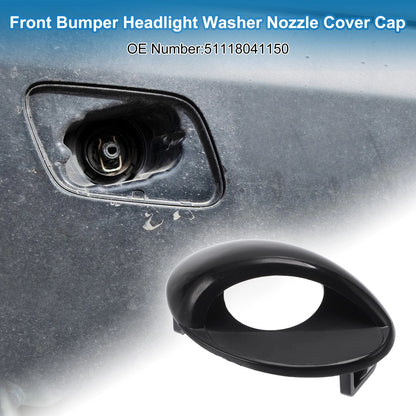 Bumper Headlight Washer Nozzle Cap for BMW M3 (2008-2013) Unpainted Black