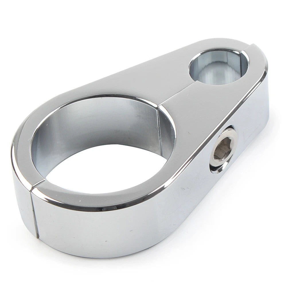 1" Brake Clutch Cable Clamp for Harley-Davidson Motorcycle Chrome