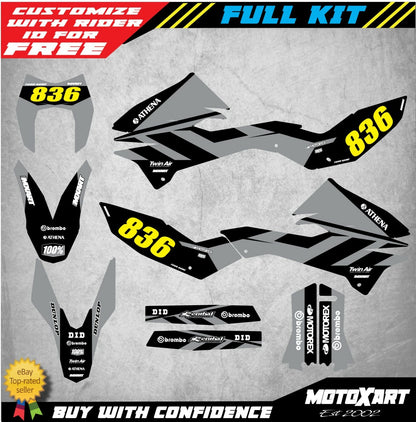 Custom Graphics Kit MONO Style for KTM SMC R (2002 - ) Decals Stickers