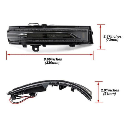 Smoked Lens Dynamic LED Side Mirror Turn Signal Light for Ford Edge (2015-2023)