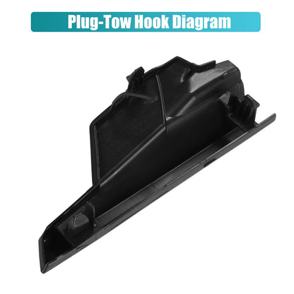 Front Left Bumper Tow Hook Cover for Toyota Corolla (2014-2019) Black
