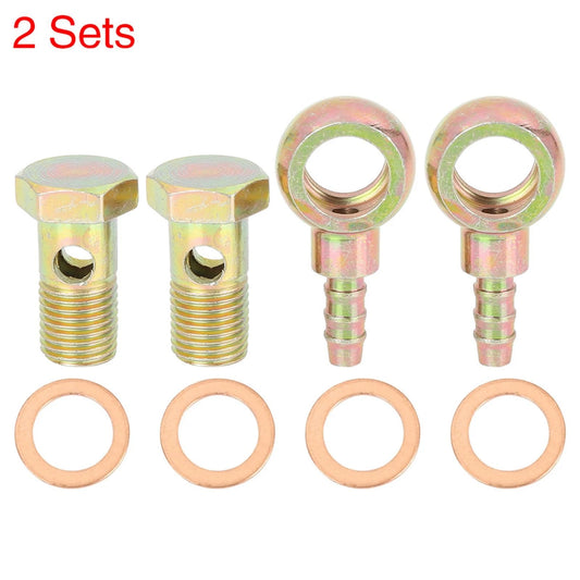 2 x Banjo Bolt Washer Bronze Tone Metal for Motorcycle Car