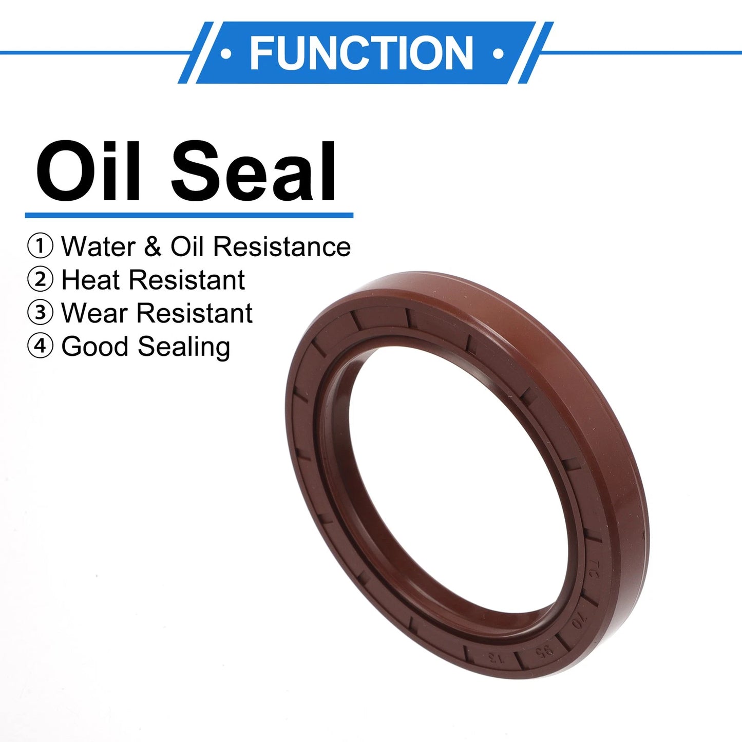 Oil Seal 70x95x13mm Brown 2 x Seal Ring for Vehicle