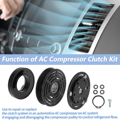 AC Compressor Clutch Kit for Ford E150 E250 E350 F150 F250 F350 (2000-2023)
