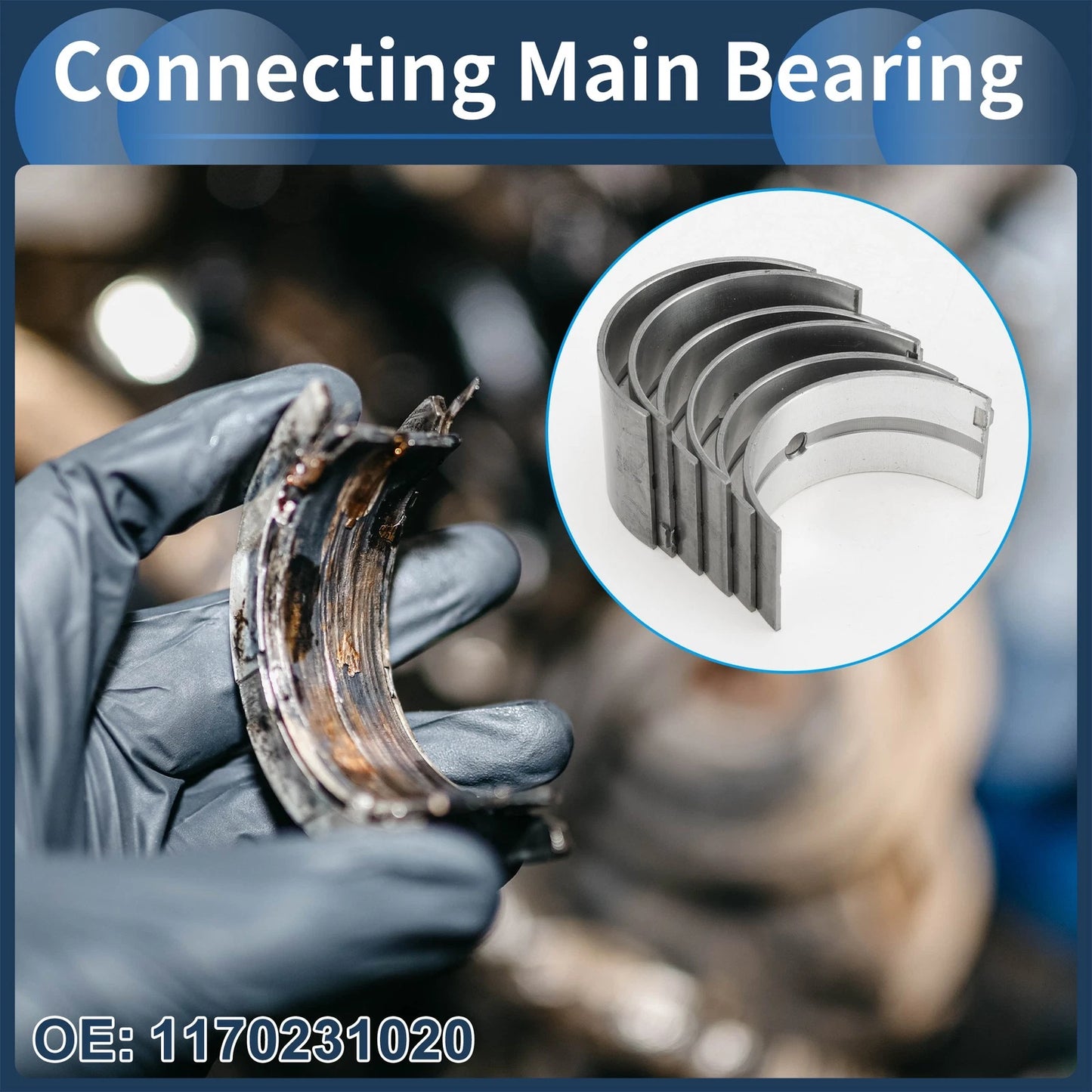 Main Bearing Set Metal 6 Pcs for TOYOTA CORONA (1973–1999)