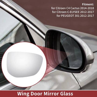 Right Side Wing Mirror Glass for Citroen C4 Cactus (2014-2018)