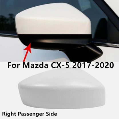 Right Passenger Side White Mirror Cap Cover for Mazda CX-5 (2017–2020)