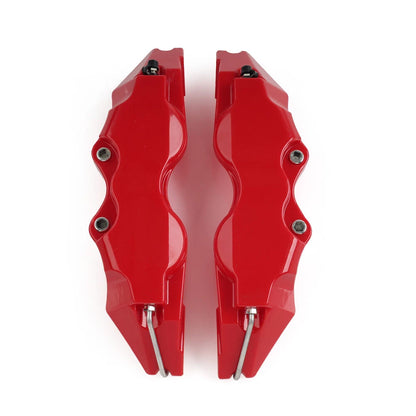 3D Style Red Disc Brake Caliper Covers Set for Universal Large Size Cars