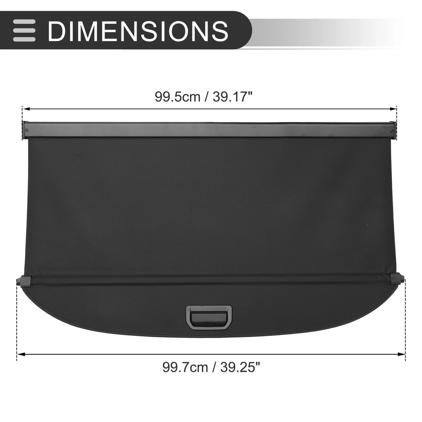 Retractable Cargo Cover for Nissan Kicks (2018-2024) Gloss Black