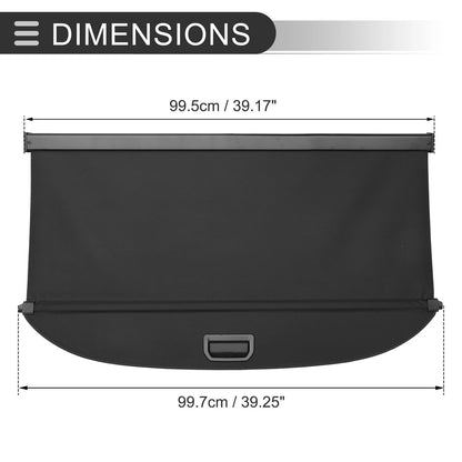 Retractable Cargo Cover for Nissan Kicks (2018-2024) Gloss Black