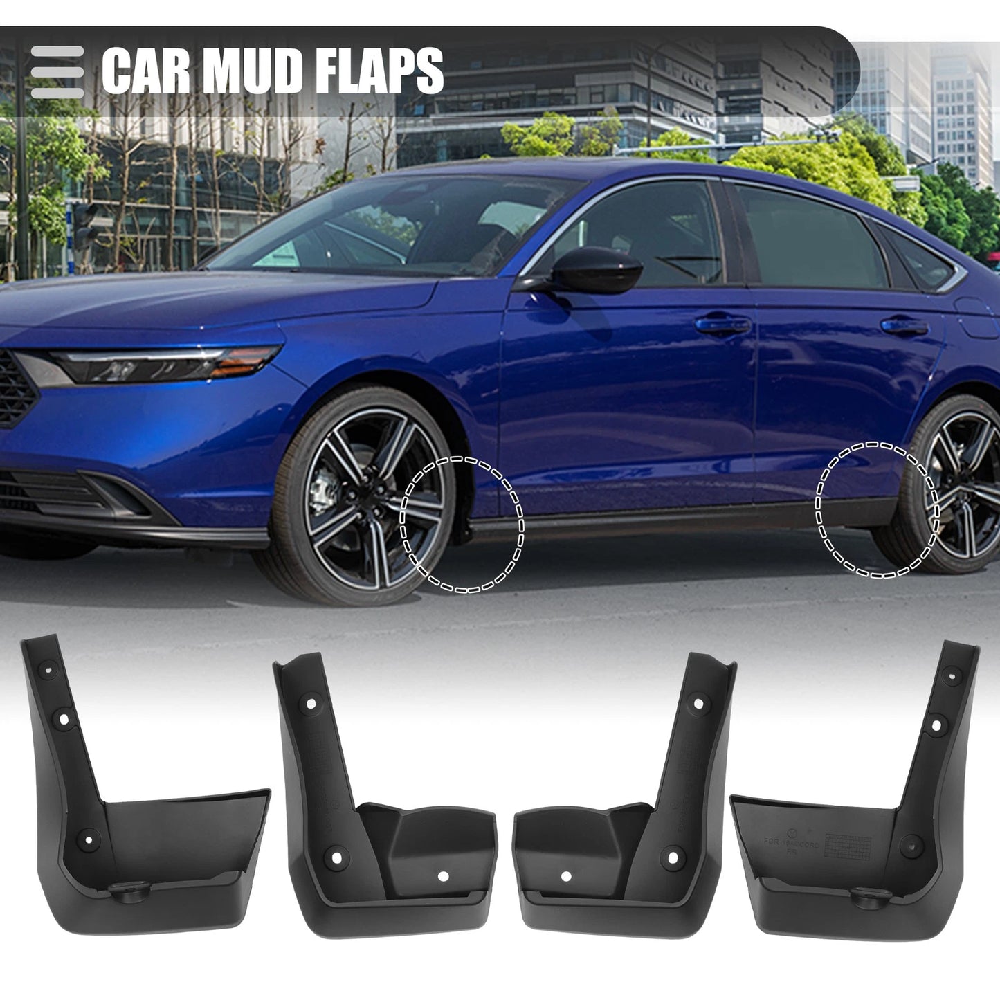 Car Mud Flaps Splash Guards Set for Honda Accord (2018-2019)