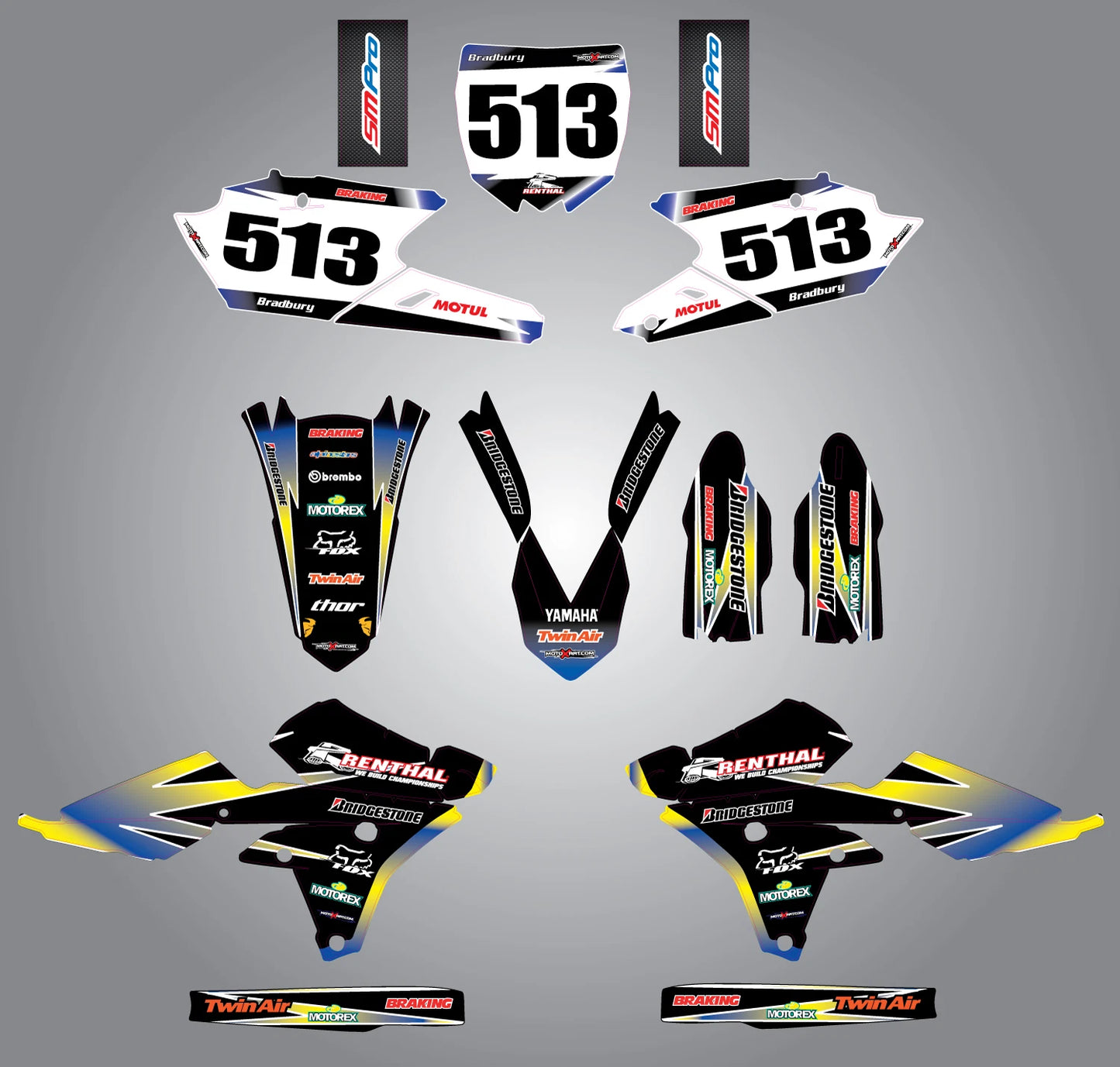 Custom Graphic Kit - SUNSET - Yamaha YZF 450 Stickers/Decals (2014-2017)