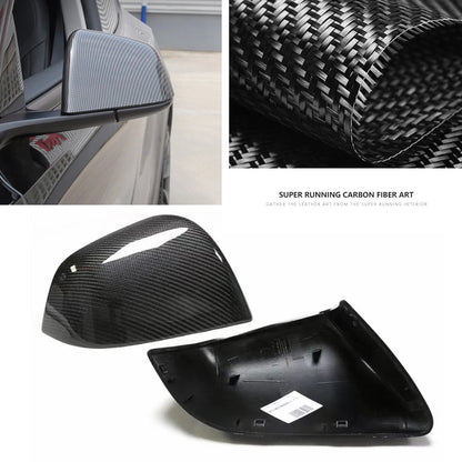 Rear Side Mirror Cover for Tesla Model Y (2020-2023) Carbon Fiber
