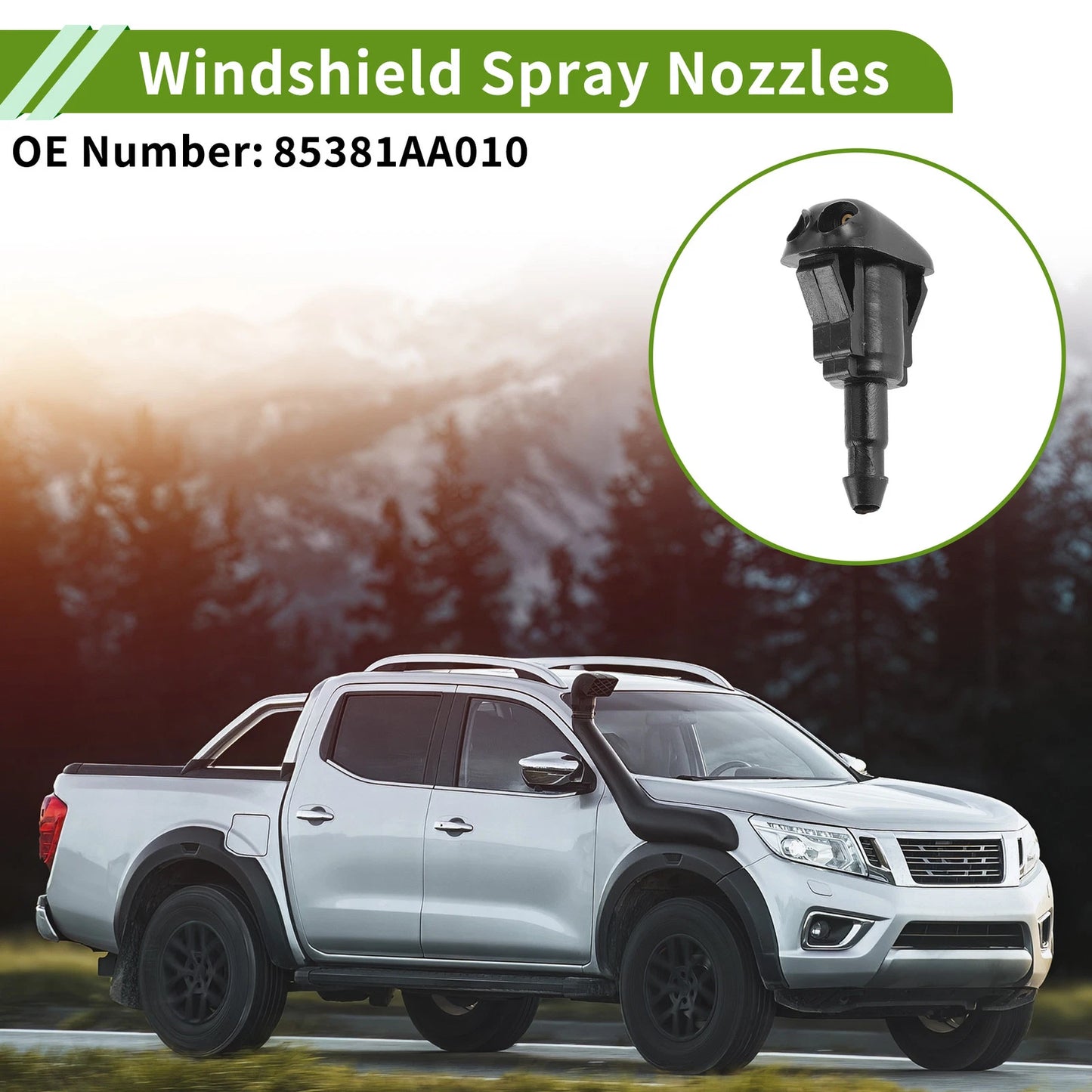 Windshield Washer Nozzle & Hose Connector for Toyota